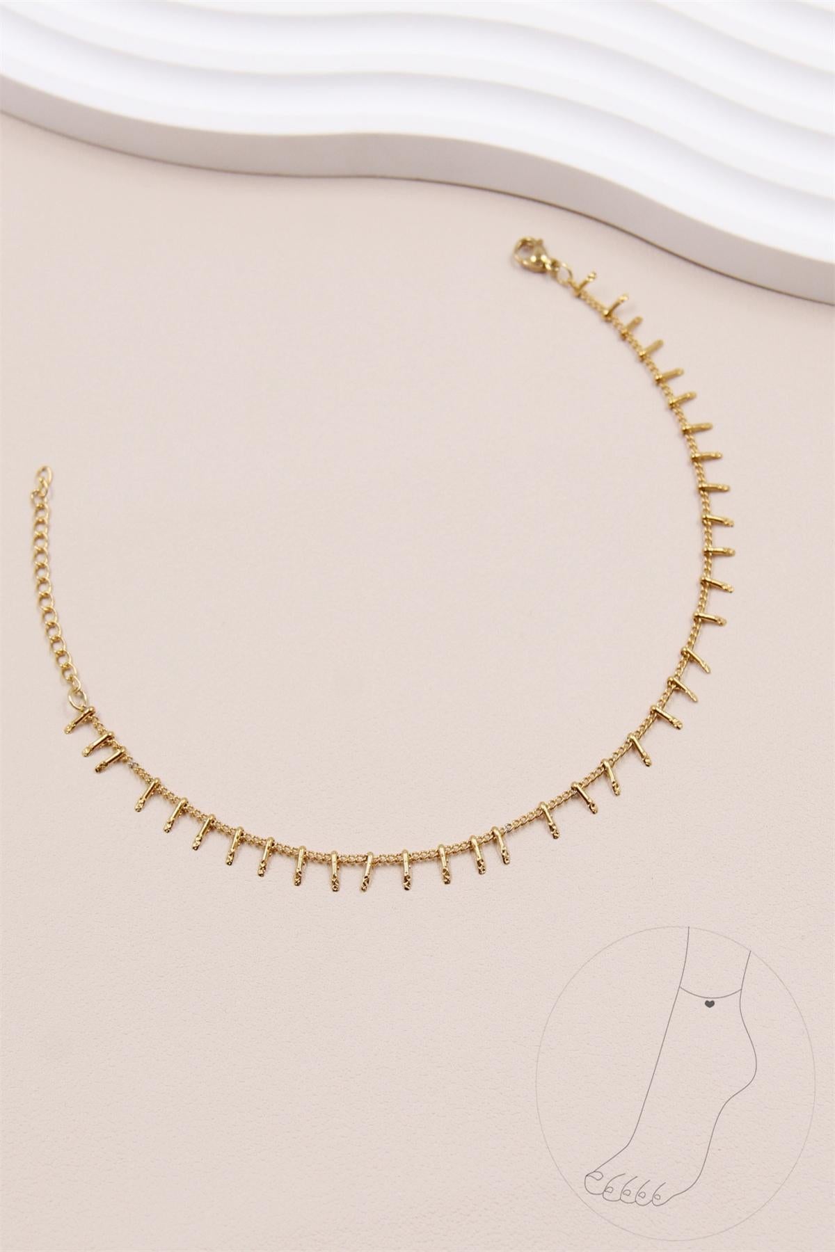 CHAÎNE CHEVILLE LINE ACIER ARGENT