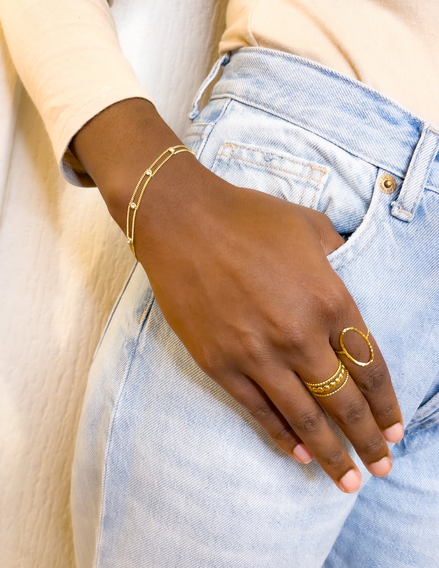 BRACELET TAYLOR ACIER OR