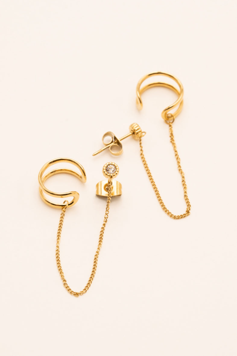 EARCUFF ALIX ACIER OR