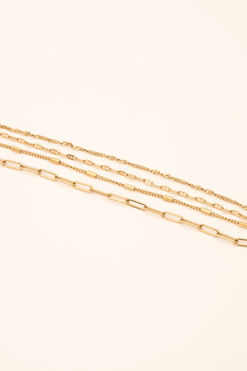 BRACELET DAPHNEE ACIER OR