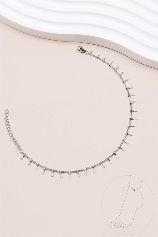 CHAÎNE CHEVILLE LINE ACIER ARGENT