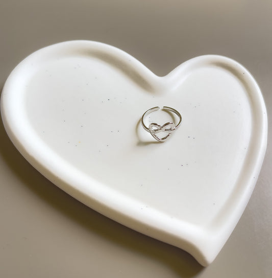 Bague en acier inoxydable argent
