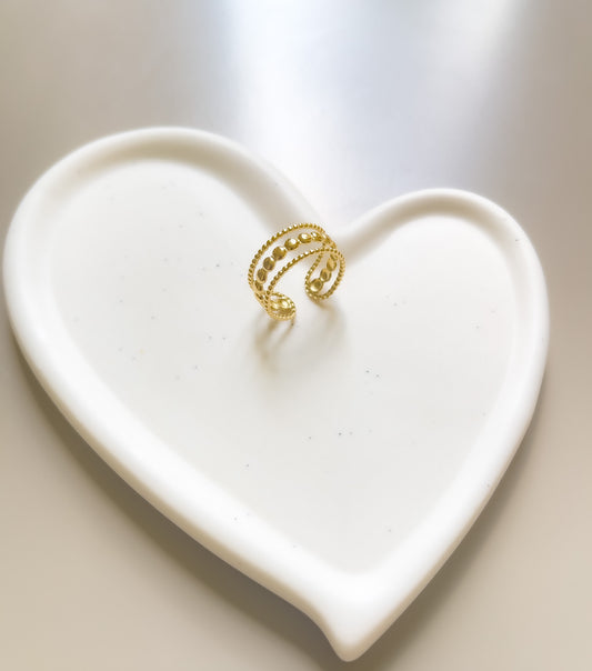 BAGUE SIERRA ACIER OR