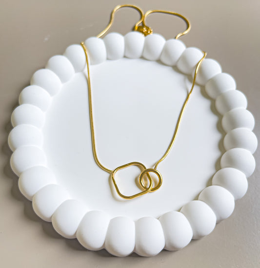 COLLIER LOUISA ACIER OR