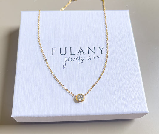 COLLIER MOSSANE ACIER OR