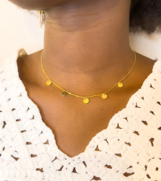 COLLIER NUBIE ACIER OR