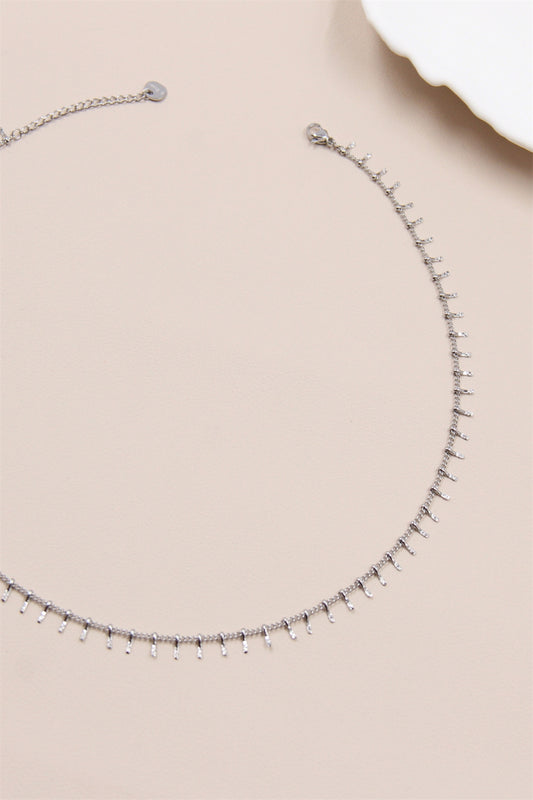 COLLIER LINE ACIER ARGENT